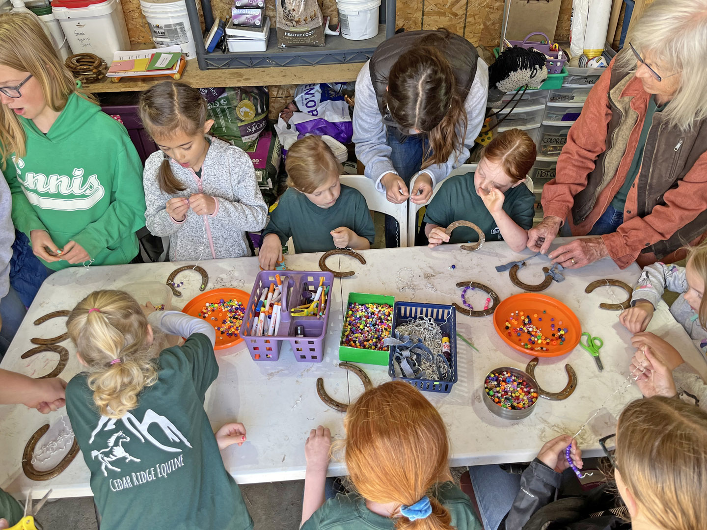 Kids Craft Time With Horseshoes