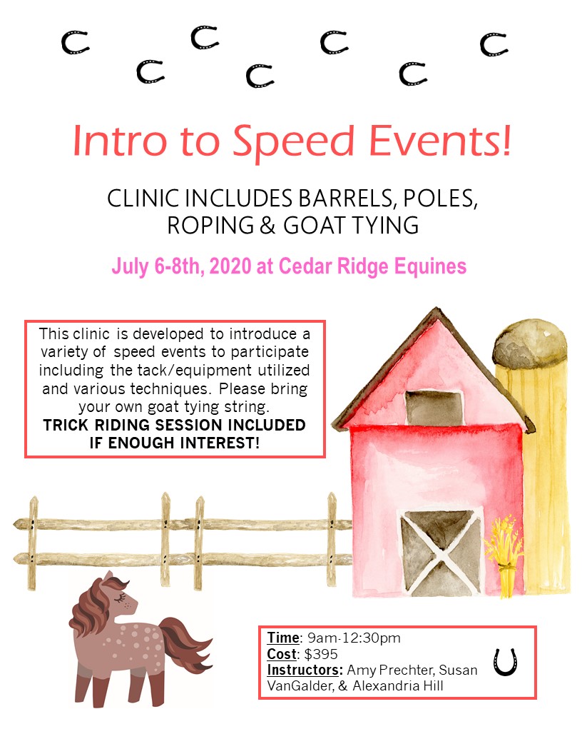 Upcoming Speed Event Clinic!